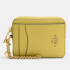 NWT Coach Zip Card Case (looks more of a green in person)
